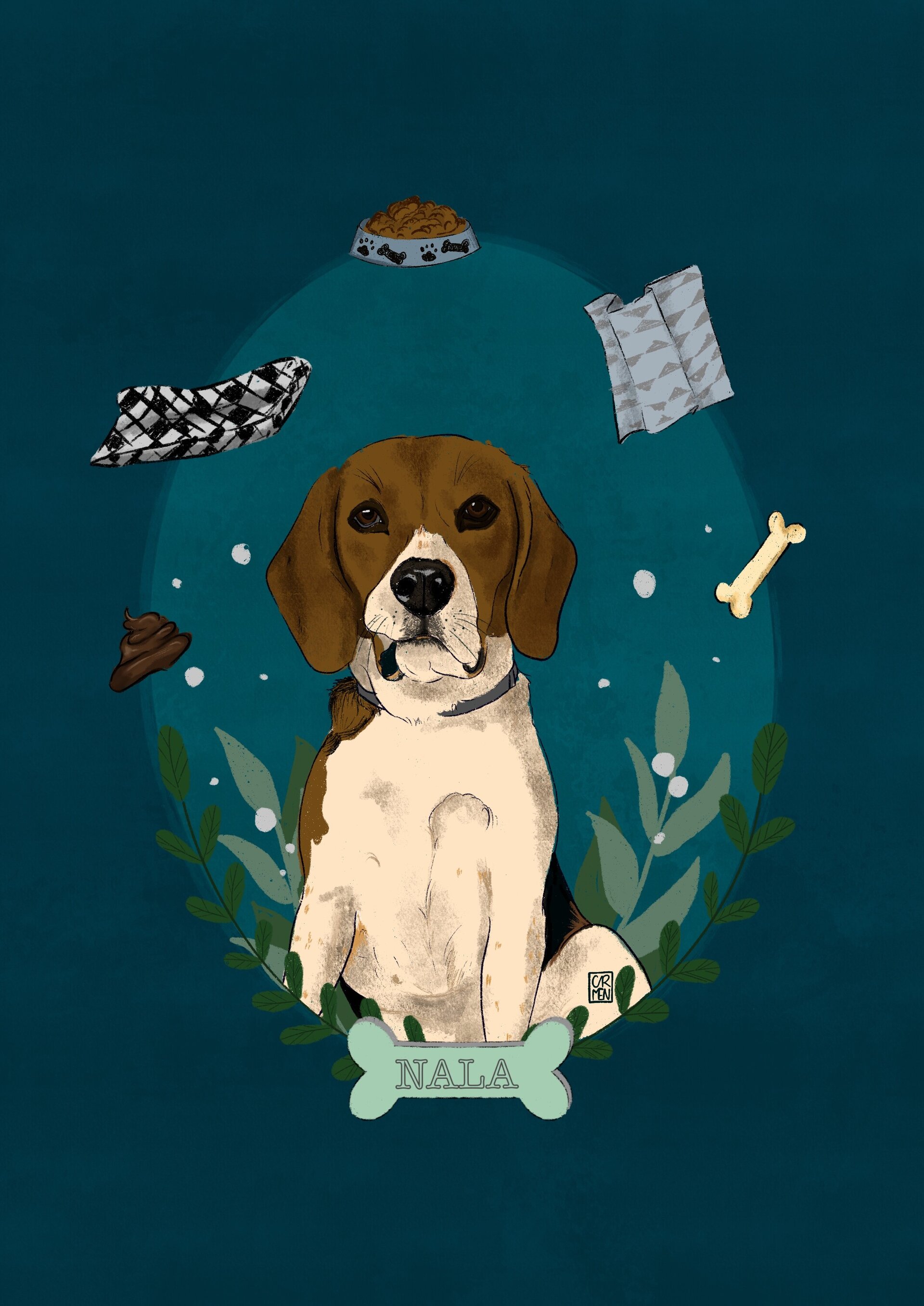 Retrato Peludo A4 - 2